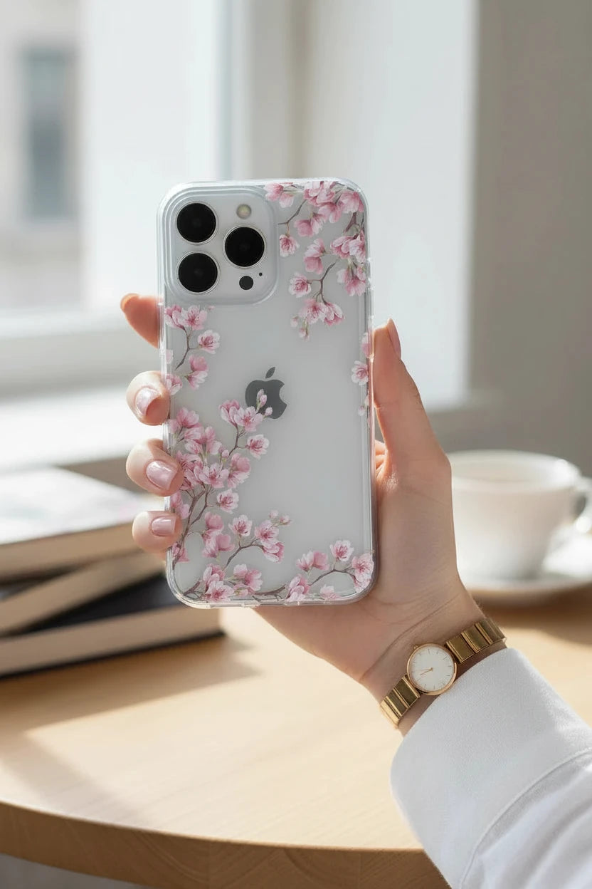 Flower Clear Phone Case For iPhone 16 15 14 13 12 11 Pro Max 16 Plus Bumper Shockproof Hard Cover Cases